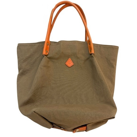 kissora Handbags - Kissora Eterno Canvas & Leather Tote Bag – Made in Japan – Brown / Orange